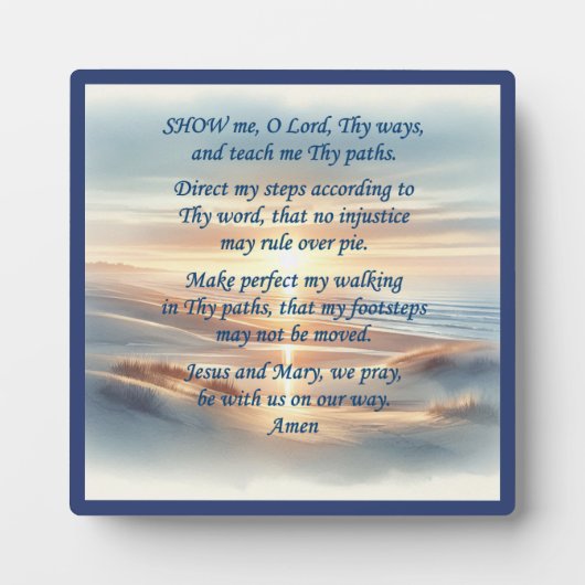 Morgenvormittag Gebet-Plaque mit Easel Fotoplatte (Vorderseite)