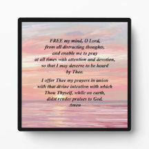 Morgenvormittag Gebet-Plaque mit Easel