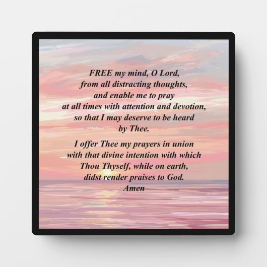 Morgenvormittag Gebet-Plaque mit Easel Fotoplatte (Vorderseite)