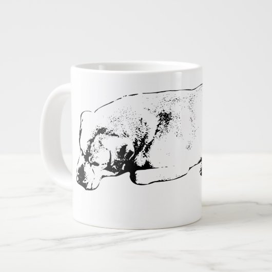 Morgenwache, leichtes Herz Jumbo-Tasse (Vorderseite Links)