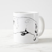 Morgenwache, leichtes Herz Jumbo-Tasse (Vorderseite Rechts)