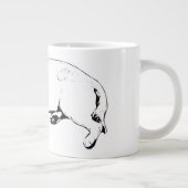 Morgenwache, leichtes Herz Jumbo-Tasse (Rechts)
