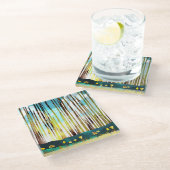 Morgenwald Glasuntersetzer (Schrägansicht)