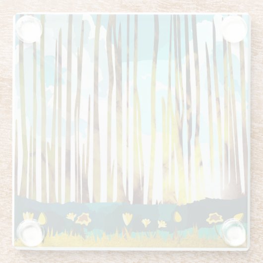 Morgenwald Glasuntersetzer (Rückseite)