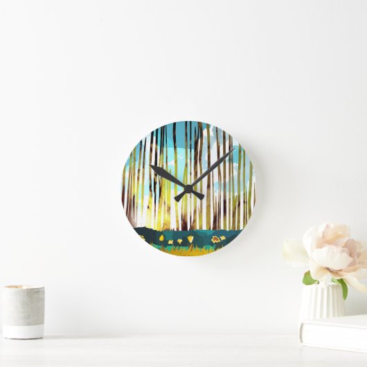 Morgenwald Runde Wanduhr (Zuhause)