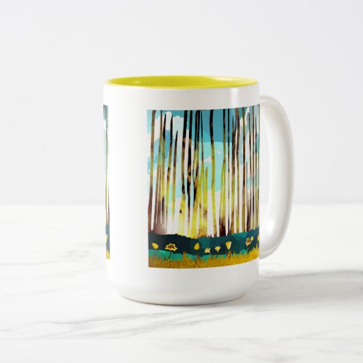 Morgenwald Zweifarbige Tasse (VorderseiteRechts)