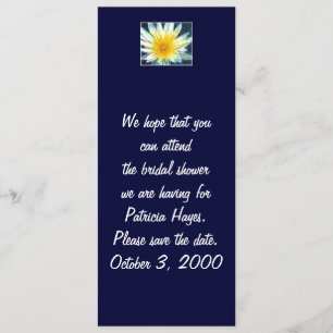 Morgenweiße Gelbe Blume Save the Date Karte