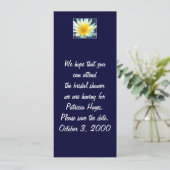 Morgenweiße Gelbe Blume Save the Date Karte (Stehend Vorderseite)