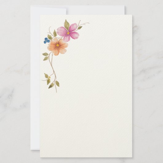 Morgenwiese in Blüte Briefpapier (Vorderseite)