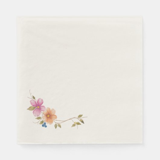 Morgenwiese in Blüte Serviette (Vorderseite)