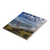 Morgenwolken und Nebel am Strand Fliese (Seite)