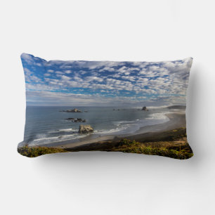 Morgenwolken und Nebel am Strand Lendenkissen