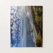 Morgenwolken und Nebel am Strand Puzzle (Vertikal)