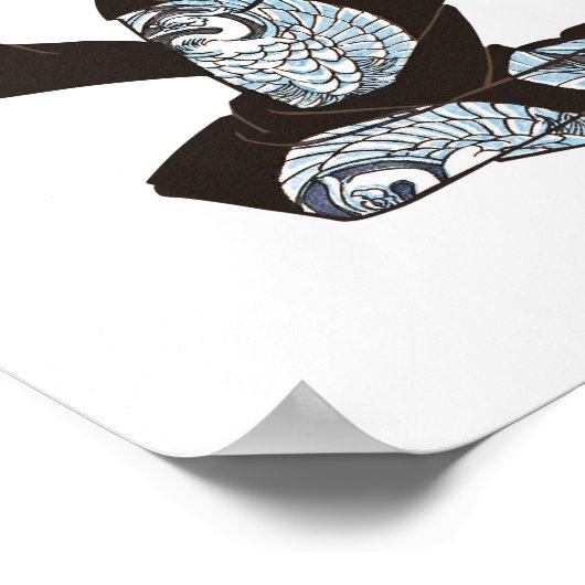 Mori Ranmaru Samurai Ukiyo-e Poster (Ecke)