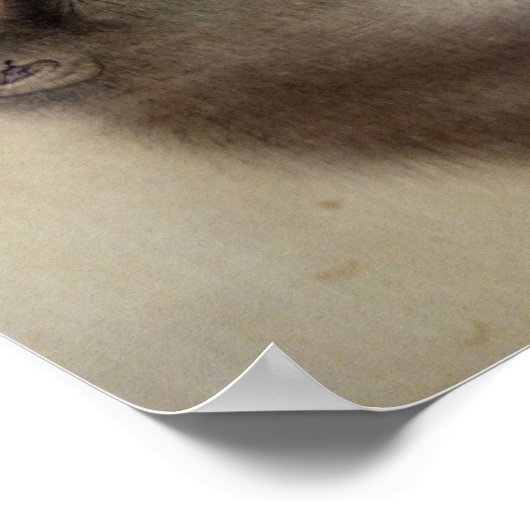 Mori Sosen Affen in einem blühenden Kirschbaum Poster (Ecke)