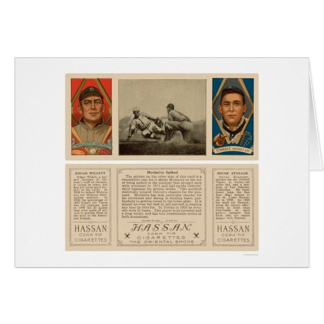 Moriarty Spiked Tigers Baseball 1912 (Vorderseite (Horizontal))