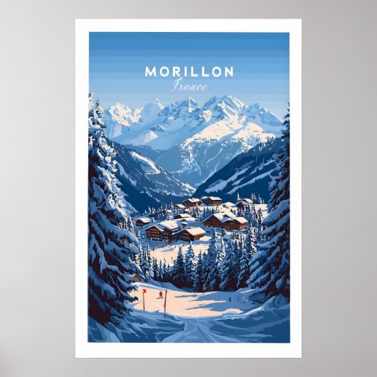 Morillon Ski Print 1 Poster (Vorne)