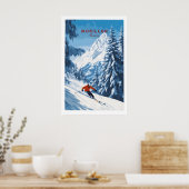 Morillon Ski-Wandkunst Poster (Küche)
