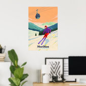 Morillon Skigebiet Reiseplakat Poster (Heimbüro)