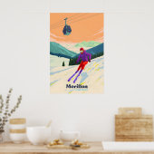 Morillon Skigebiet Reiseplakat Poster (Küche)