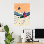 Morillon Snowboarding Reiseplakat Poster (Heimbüro)