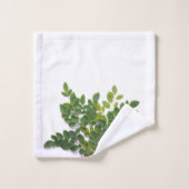 Moringa Blätter mit Textfläche Badhandtuch Set (Waschlappen)