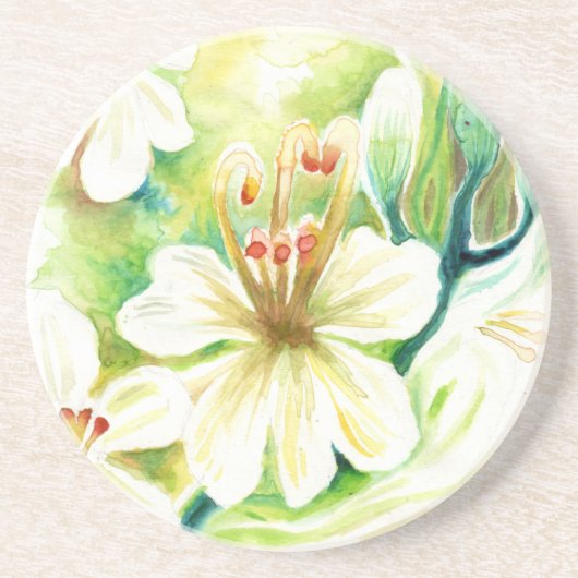 Moringa Blume Getränkeuntersetzer (Vorne)