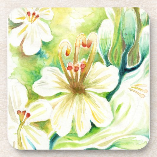 Moringa Blume Getränkeuntersetzer (Vorderseite)