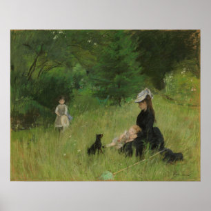 Morisot - auf dem Rasen 1874 Poster