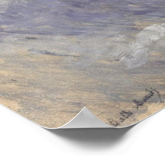 Morisot - Der Strand von Nizza 1882 Poster (Ecke)