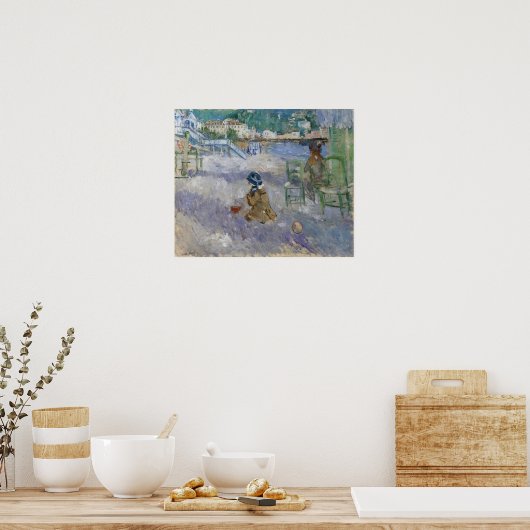 Morisot - Der Strand von Nizza 1882 Poster (Küche)