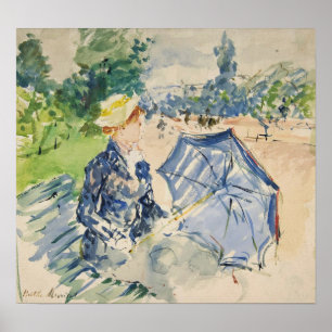 Morisot - Frau sitzend mit Holz 1885 Poster