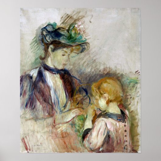 Morisot - Junge Frau und Kind 1894 Poster (Vorne)