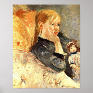 Morisot - Kleines Mädchen mit Puppe 1886 Poster