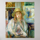 Morisot - Mädchen in einem Strohhut 1892 Poster (Vorne)