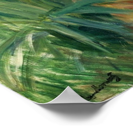 Morisot - Mädchen mit Hund 1892 Poster (Ecke)