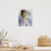 Morisot - Portrait von Blanche Pontillon 1877 Poster (Küche)