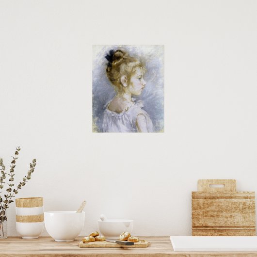 Morisot - Portrait von Blanche Pontillon 1877 Poster (Küche)