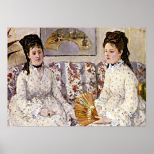 Morisot: Zwei Schwestern auf einem Sofa Poster