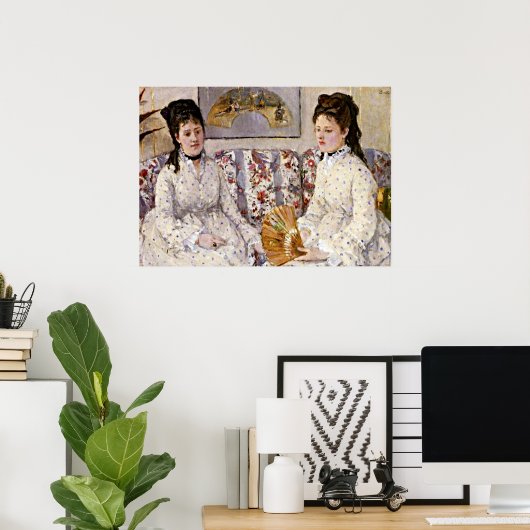 Morisot: Zwei Schwestern auf einer Couch Poster (Heimbüro)