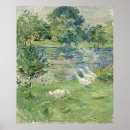 Morisot's Girl in a Boat with Geese  Poster