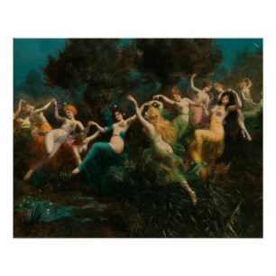Moritz Stifter Nymphen Glänzendes Poster