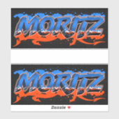 Moritz Vorname Name Graffiti Aufkleber Sticker (Blatt)
