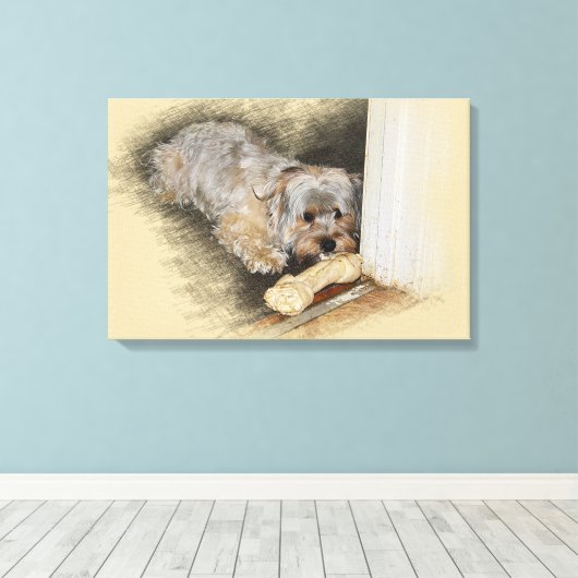 Morkie Art Leinwanddruck (Insitu (Holzboden))