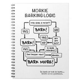 Morkie Barking Flow Chart Notizblock