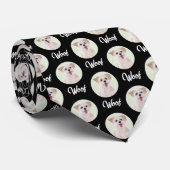 Morkie Black Krawatte Round Image (Gerollt)