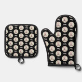 Morkie Black Ofenhandschuh & Topflappen-Set (Vorderseite)