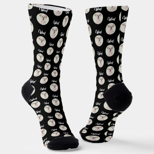 Morkie Black Socks Rundbild Socken (Gewinkelt)