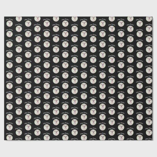 Morkie Black Wrapping Paper Round Images Geschenkpapier (Flach)
