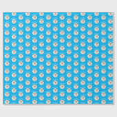 Morkie Blue Wrapping Paper Round Images Geschenkpapier (Flach)